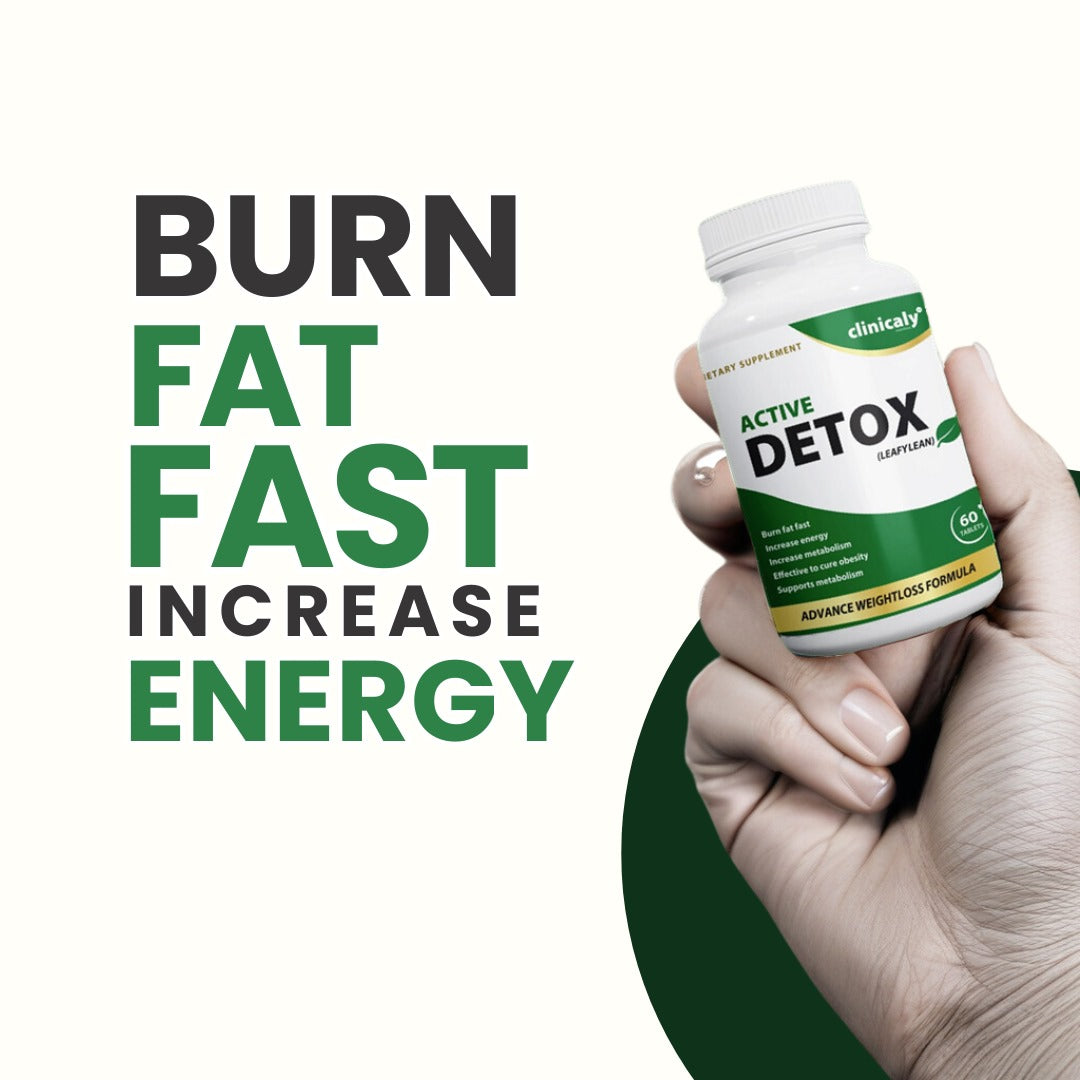 Active Detox bottle held in hand, daily weight management tablets